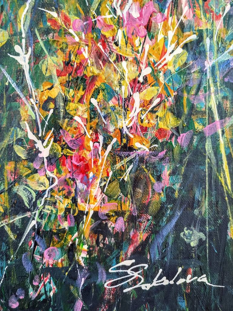 Original Abstract Floral Painting by Svetlana Sokolova