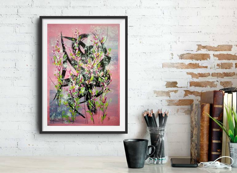 Original Abstract Floral Painting by Svetlana Sokolova