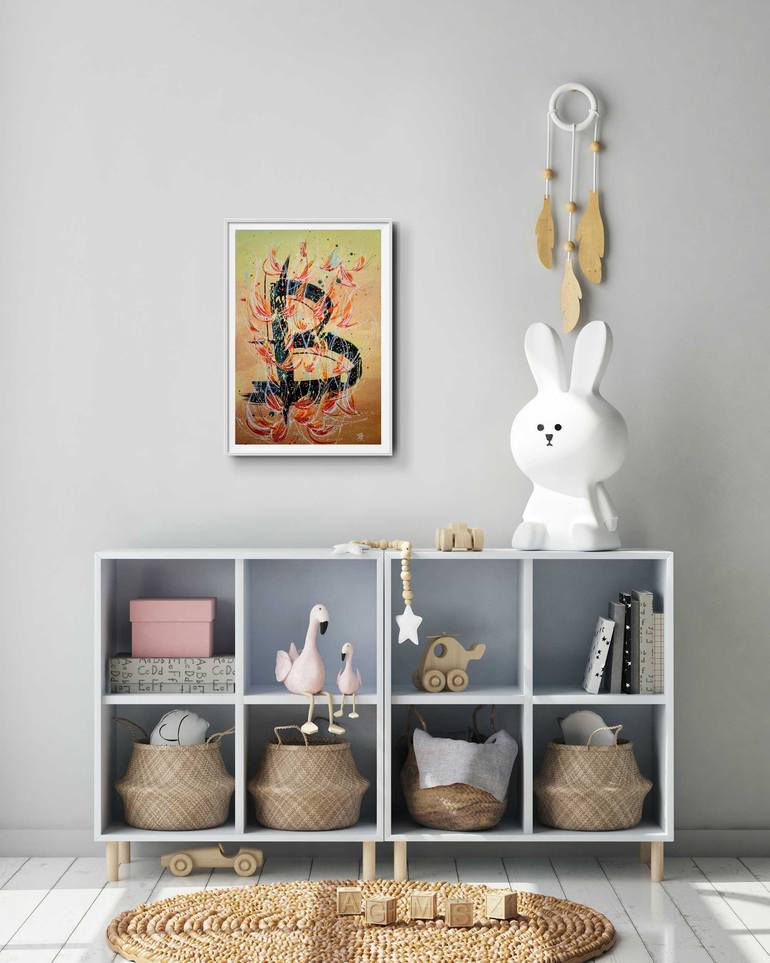 Original Abstract Calligraphy Painting by Svetlana Sokolova
