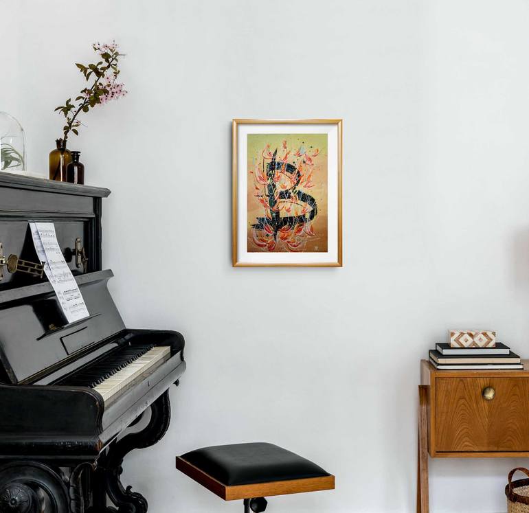 Original Abstract Calligraphy Painting by Svetlana Sokolova