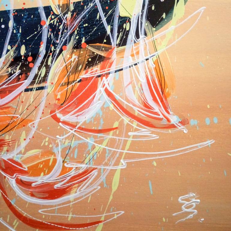 Original Abstract Calligraphy Painting by Svetlana Sokolova