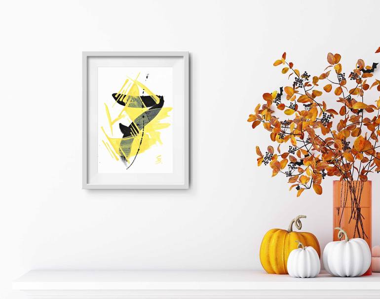 Original Art Deco Calligraphy Painting by Svetlana Sokolova