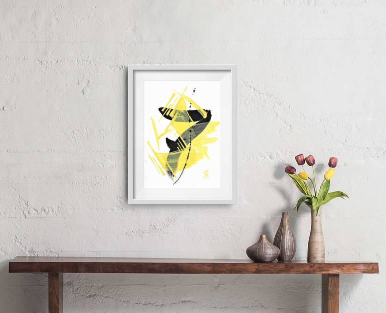 Original Art Deco Calligraphy Painting by Svetlana Sokolova