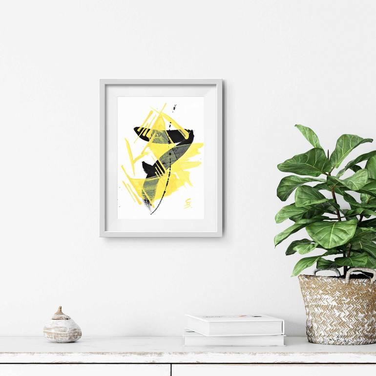 Original Art Deco Calligraphy Painting by Svetlana Sokolova
