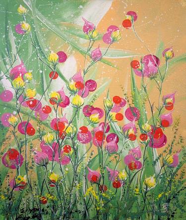 Print of Expressionism Floral Paintings by Svetlana Sokolova