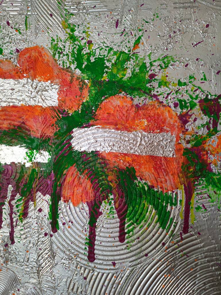 Original Abstract Floral Painting by Marina Okulova