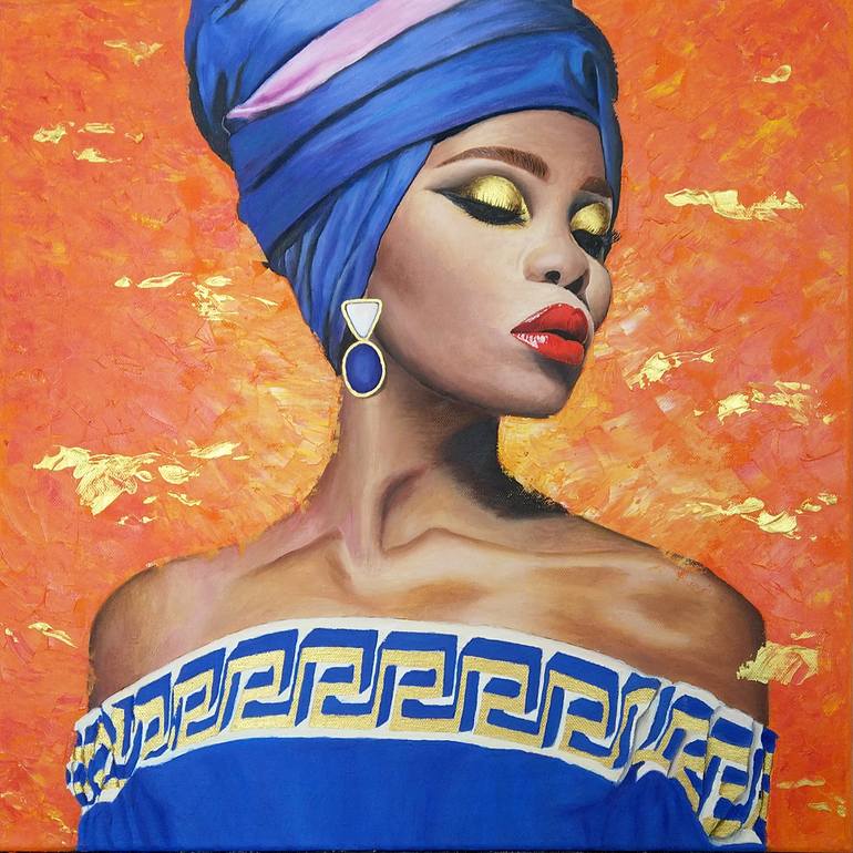 African girl Painting by Igor Makarenko | Saatchi Art