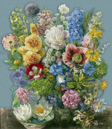 Original Realism Botanic Printmaking by Sally Maltby