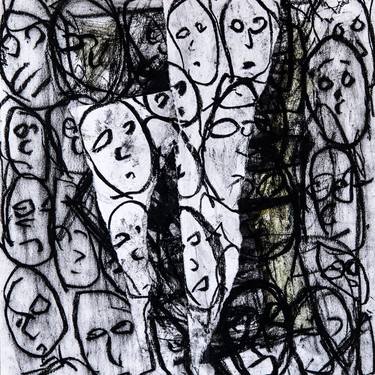 Print of Abstract People Drawings by Ako Six of One Tokyo Art