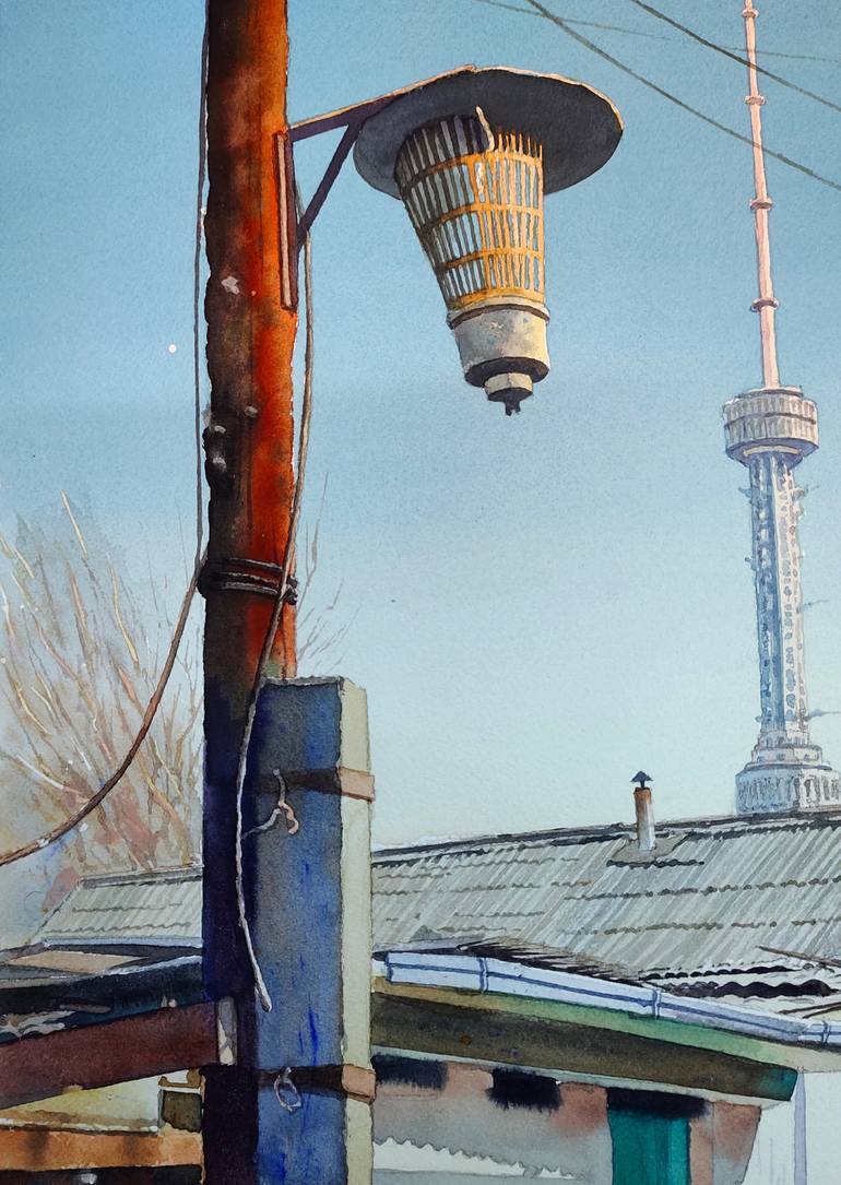 Original Realism Architecture Painting by Eugene Panov
