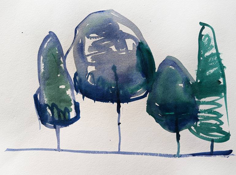 Original Abstract Nature Paintings by Jenwin Baby