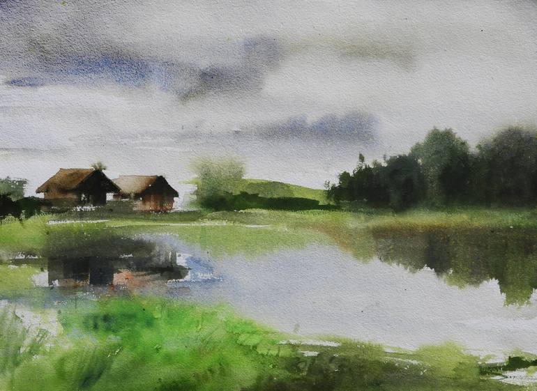 Original Expressionism Landscape Paintings by Jenwin Baby