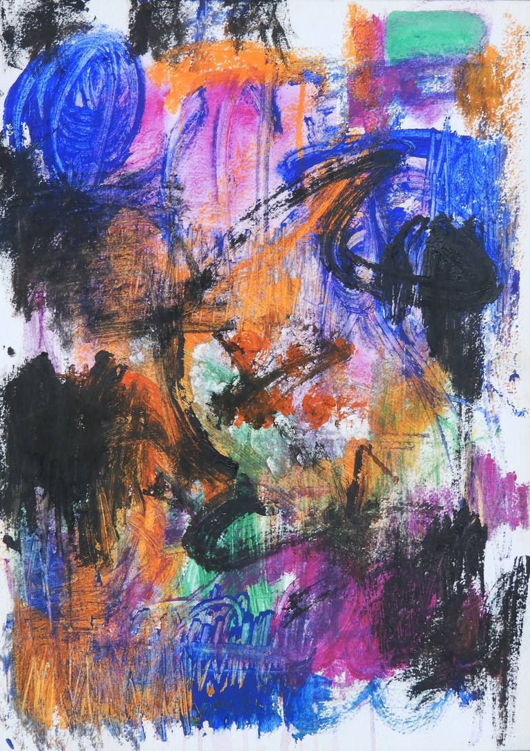 Original Abstract Floral Paintings by Jenwin Baby