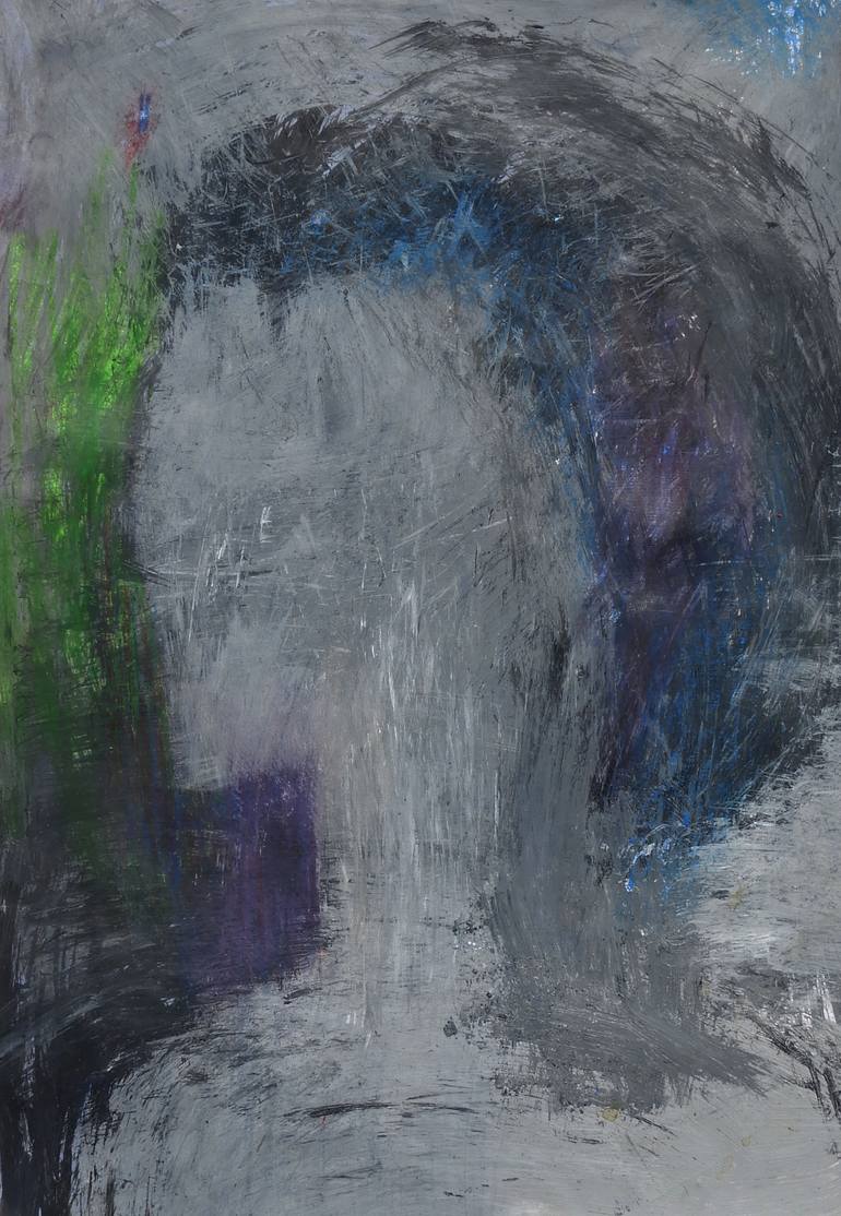 Original Abstract Painting by Jenwin Baby | Abstract Art on Paper | He cried the whole way home