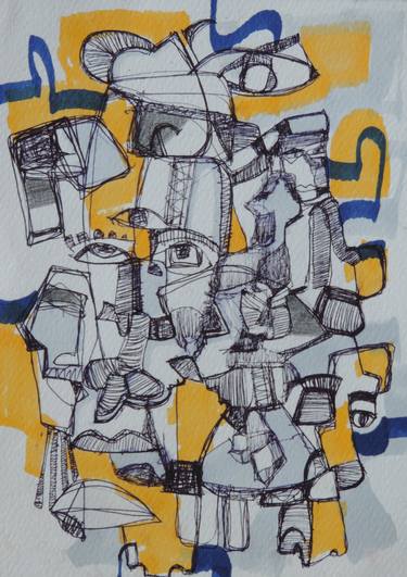 Print of Abstract People Drawings by Jenwin Baby