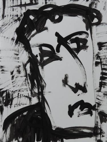 Abstract Portrait / Finder 05 /Black & White Painting Painting thumb