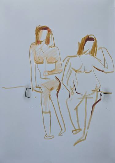 Original Abstract Nude Drawings by Jenwin Baby