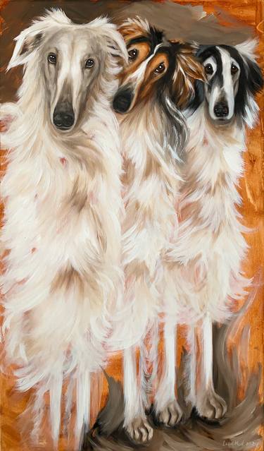 Original Impressionism Animal Paintings by Lena Med