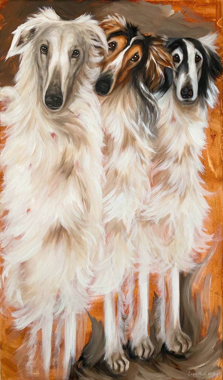 Original Impressionism Animal Paintings by Lena Med