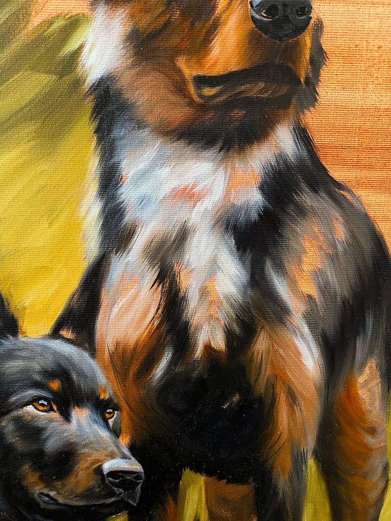 Original Impressionism Animal Painting by Lena Med