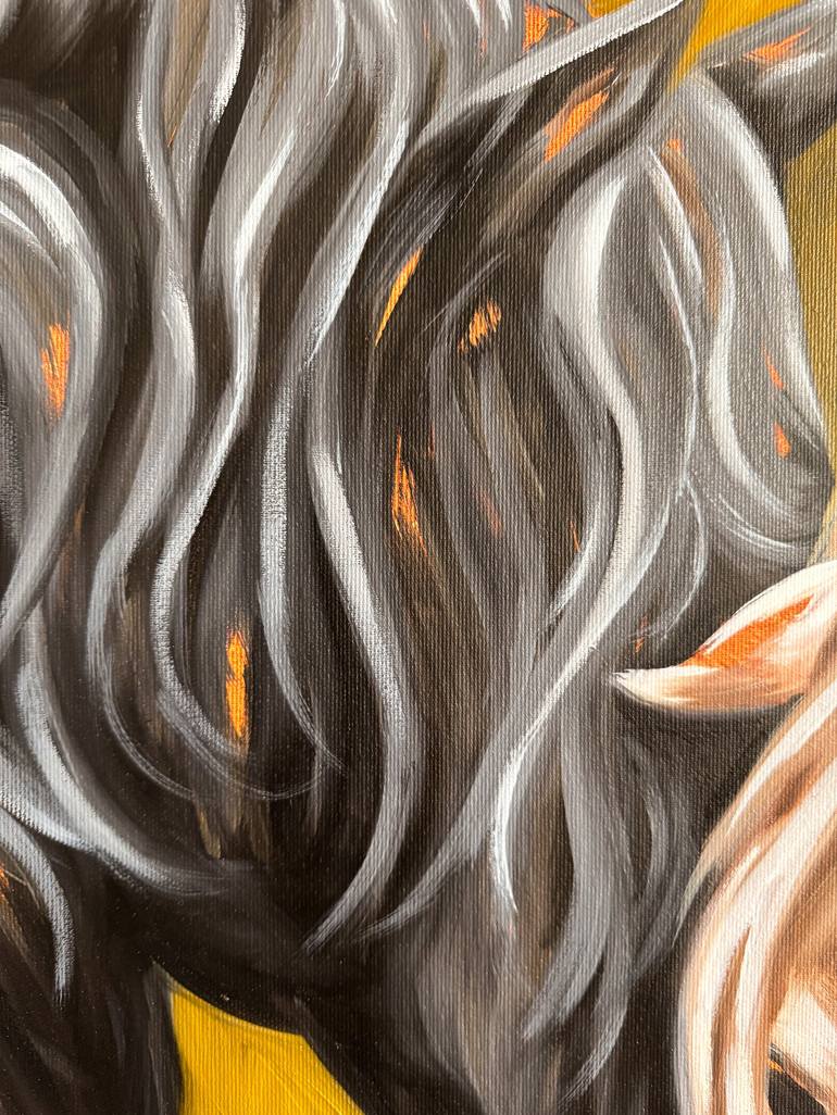Original Impressionism Animal Painting by Lena Med