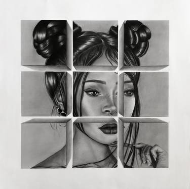 Print of Realism Portrait Drawings by Lena Med