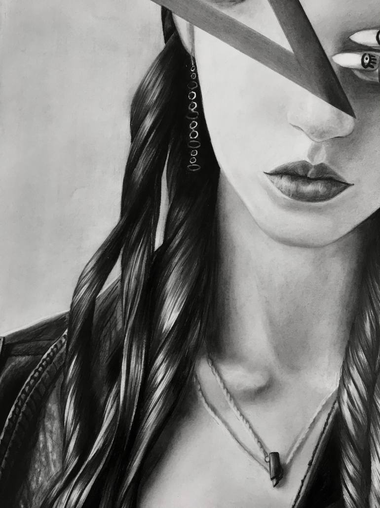 Original Figurative People Drawing by Lena Med