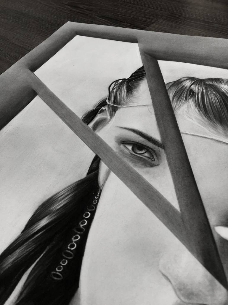 Original Figurative People Drawing by Lena Med