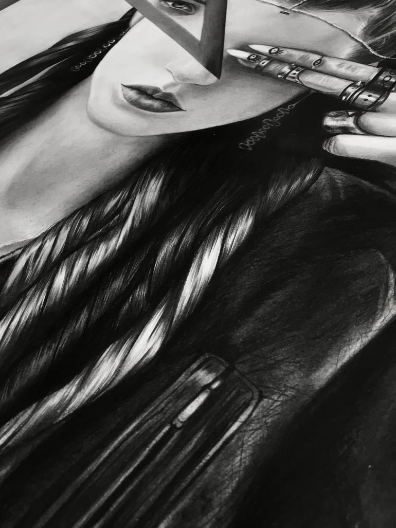 Original Figurative People Drawing by Lena Med