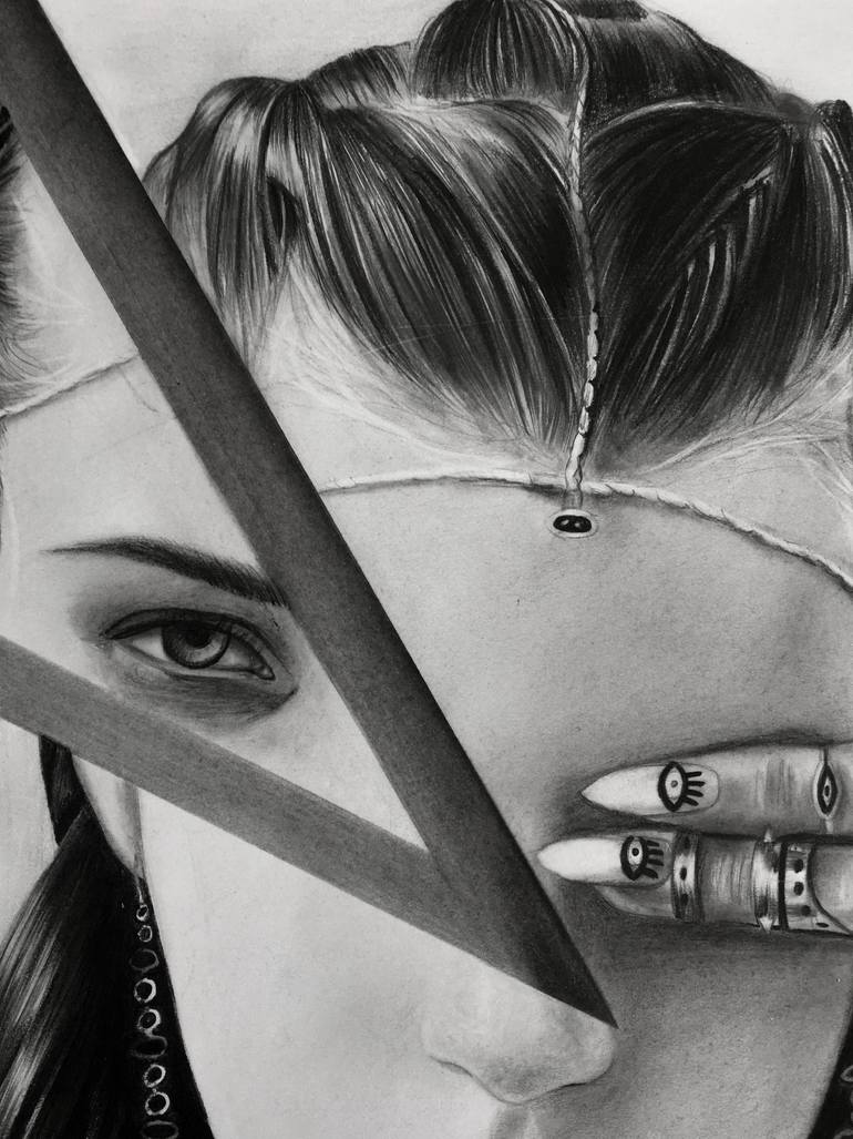 Original Figurative People Drawing by Lena Med