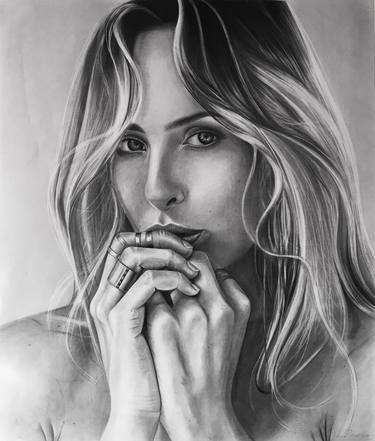 Original Realism Portrait Drawings by Lena Med