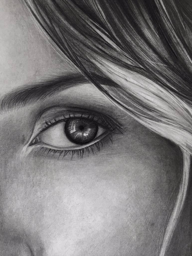 Original Portrait Drawing by Lena Med