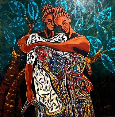 Original Women Mixed Media by Modupe Alatise Odusote