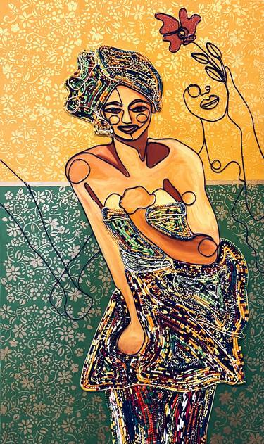 Original Women Mixed Media by Modupe Alatise Odusote