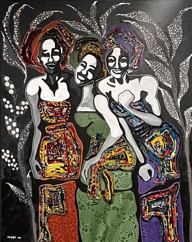 Original Women Mixed Media by Modupe Alatise Odusote