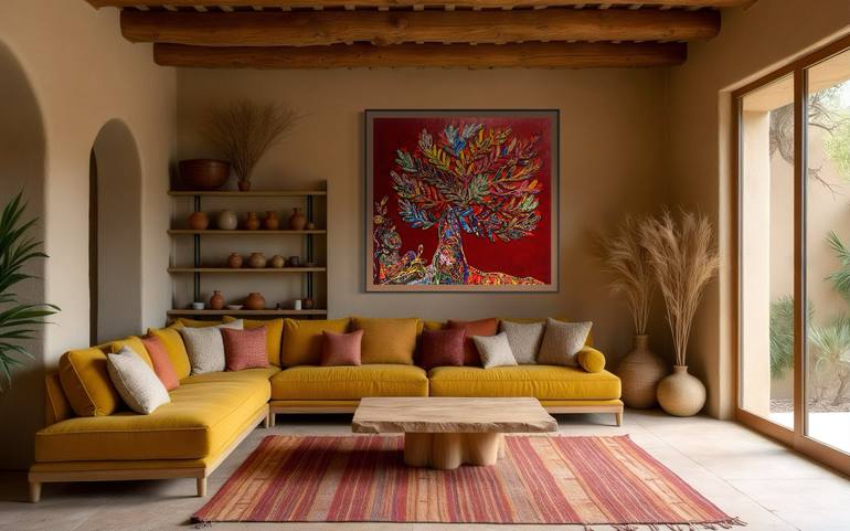 Original Figurative Botanic Mixed Media by Modupe Alatise Odusote