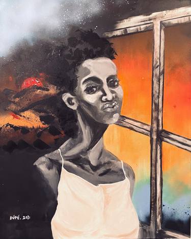 Original Abstract Expressionism Portrait Paintings by Modupe Alatise Odusote