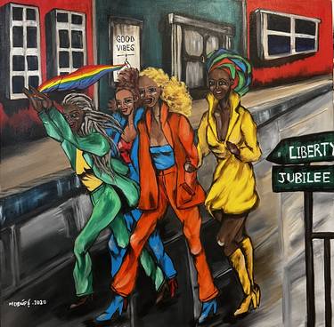 Original Figurative Women Paintings by Modupe Alatise Odusote
