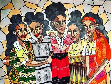 Original Cubism Women Paintings by Modupe Alatise Odusote