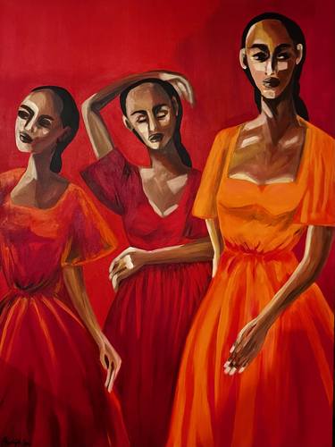 Original Abstract Expressionism Women Paintings by Modupe Alatise Odusote