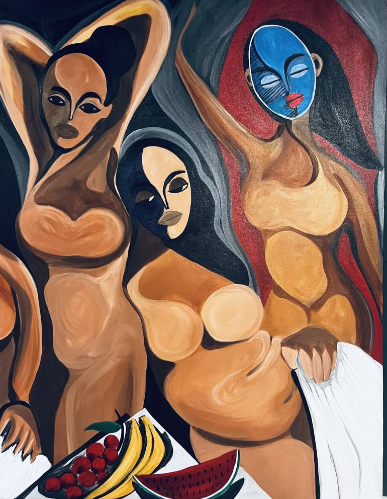 Original Figurative Women Painting by Modupe Alatise Odusote