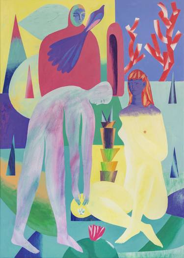 Original Abstract Nude Paintings by Aleksandr Biruk