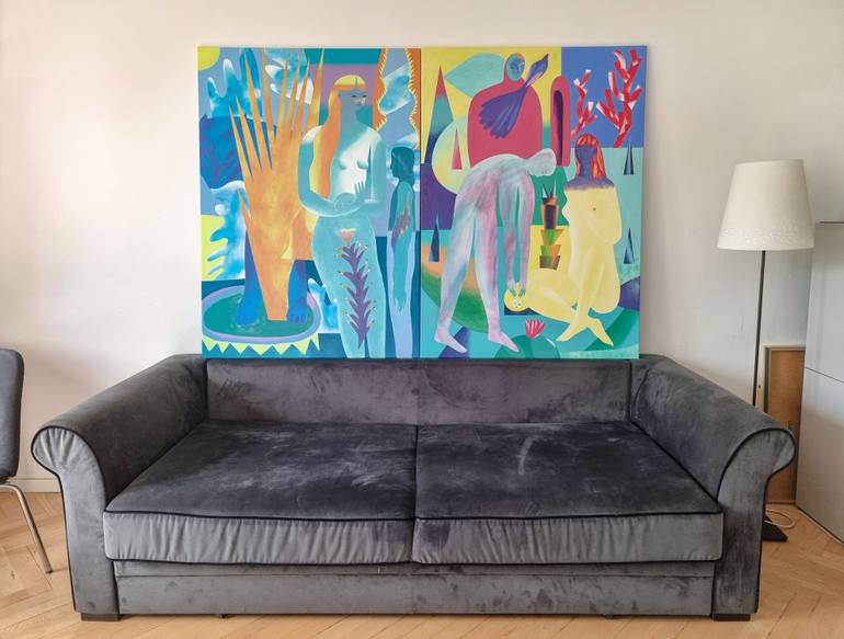 Original Abstract Nude Painting by Aleksandr Biruk