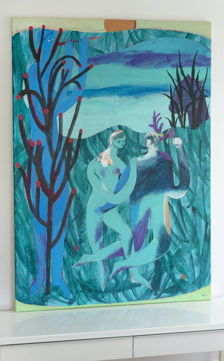 Original Figurative Erotic Painting by Aleksandr Biruk