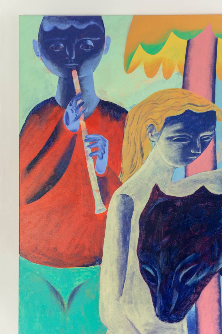 Original Expressionism Nude Painting by Aleksandr Biruk