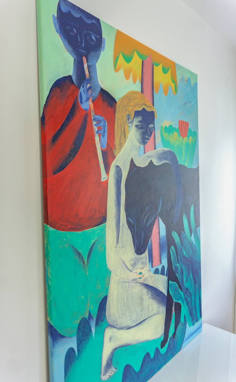 Original Expressionism Nude Painting by Aleksandr Biruk