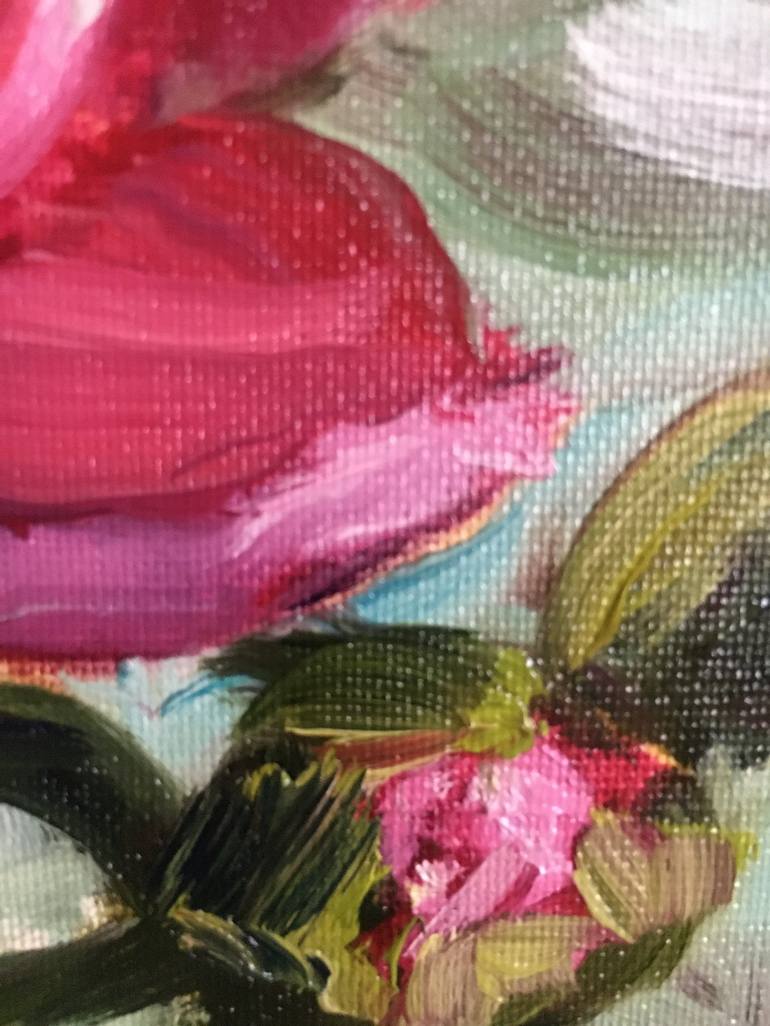 Original Impressionism Floral Painting by Iryna Karpiak