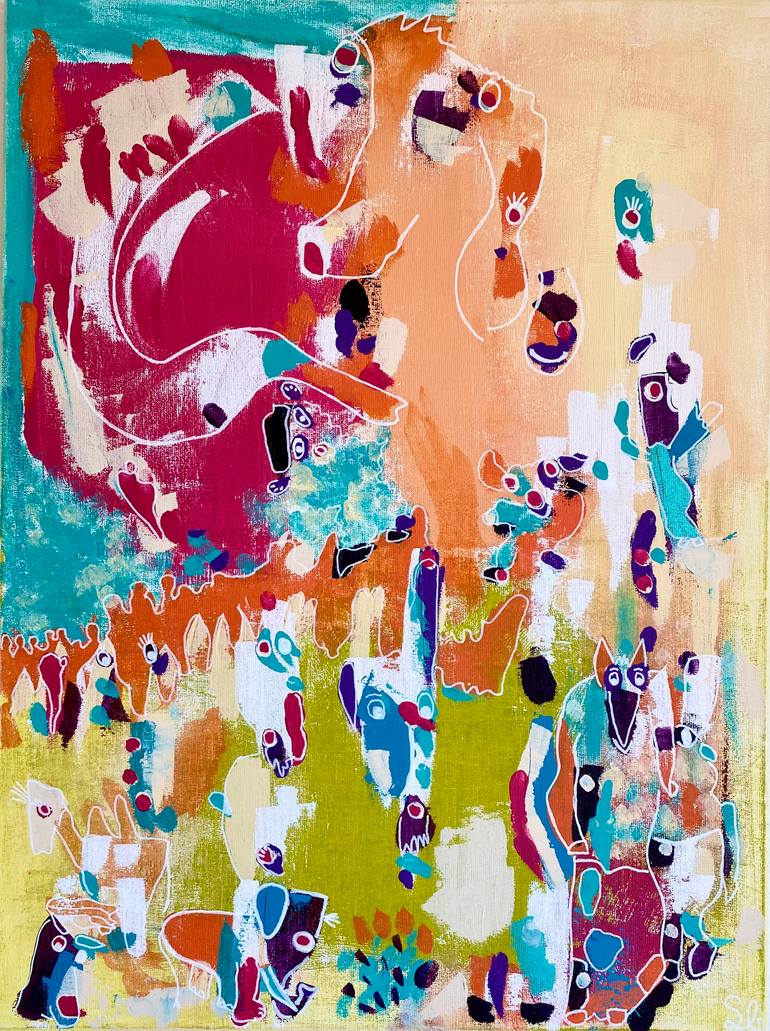 Original Figurative Abstract Painting by Suraya Baumeister