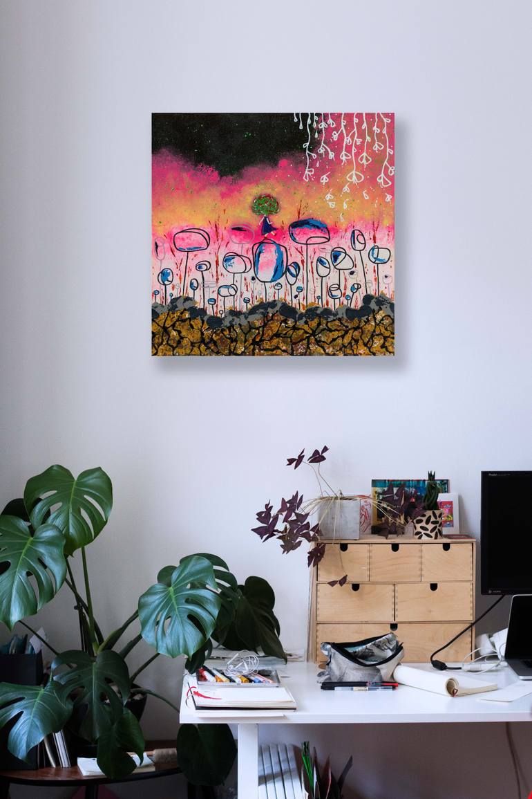 Original Abstract Fantasy Painting by Sindy Yeung