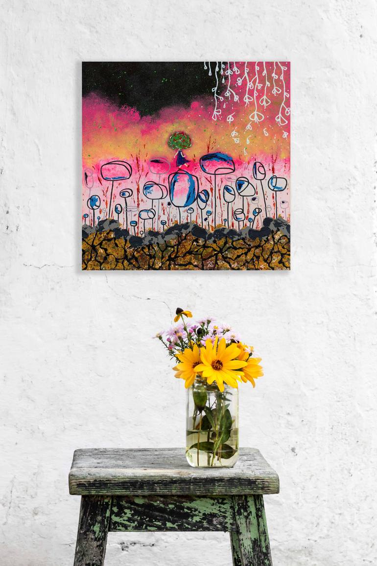 Original Abstract Fantasy Painting by Sindy Yeung
